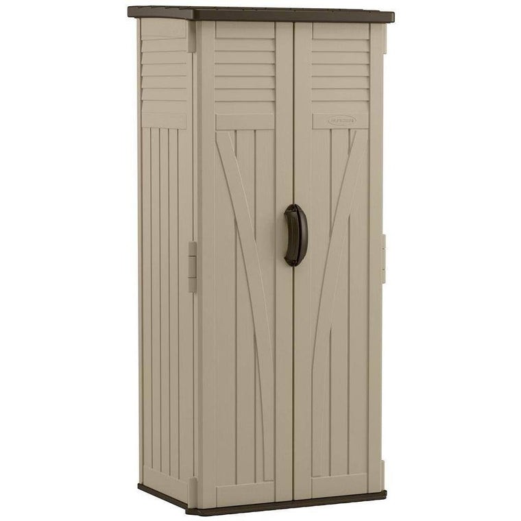 Suncast BMS2000 Resin Vertical Storage Shed with 22 Cu. Ft. of Capacity