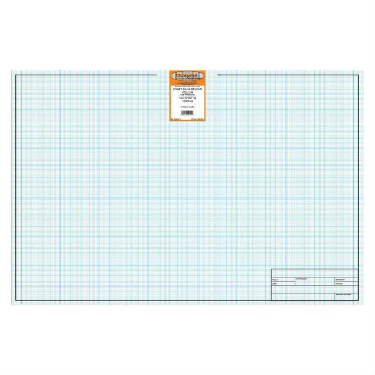 Clearprint Vellum Drawing Sheets, 24 × 36 Inches, 100 Sheets, 1000HTS-8