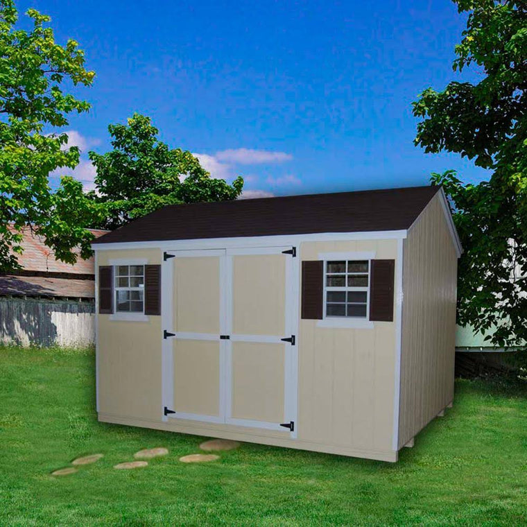 10×14 Value Workshop Wood Storage Shed Kit, Little Cottage Co