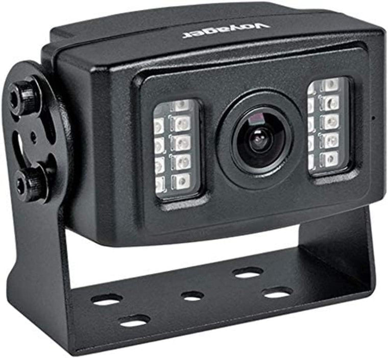 Voyager VCMS20B Waterproof Rear-View Color Camera with LED Low-Light Assist, 1/3 CMOS Sensor, 600 TV Lines, 145° Viewing Angle and Built-In Microphone, IP69K, Black