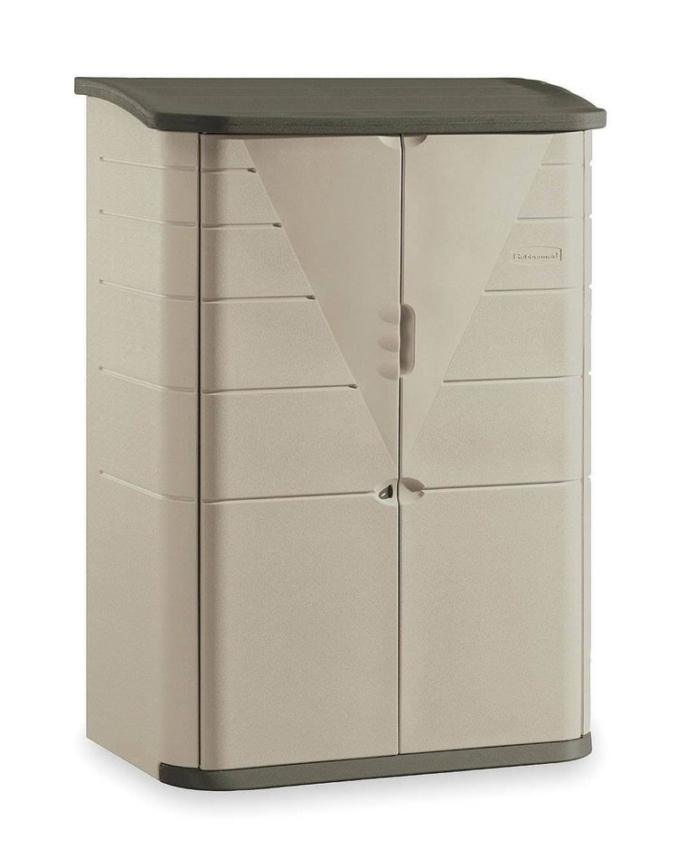 Rubbermaid FG374601OLVS Large Vertical Outdoor Storage Shed